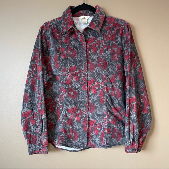 Woolrich Women’s Floral Button Down Long Sleeve 100% Cotton Blouse - Picture 14 of 14